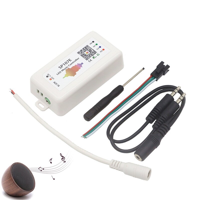 LED WiFi Bluetooth Music Controller SP105E SP106E SP107E SP108E SP511E SP110E Addressable Pixel Full Color RGB Controller: SP107E
