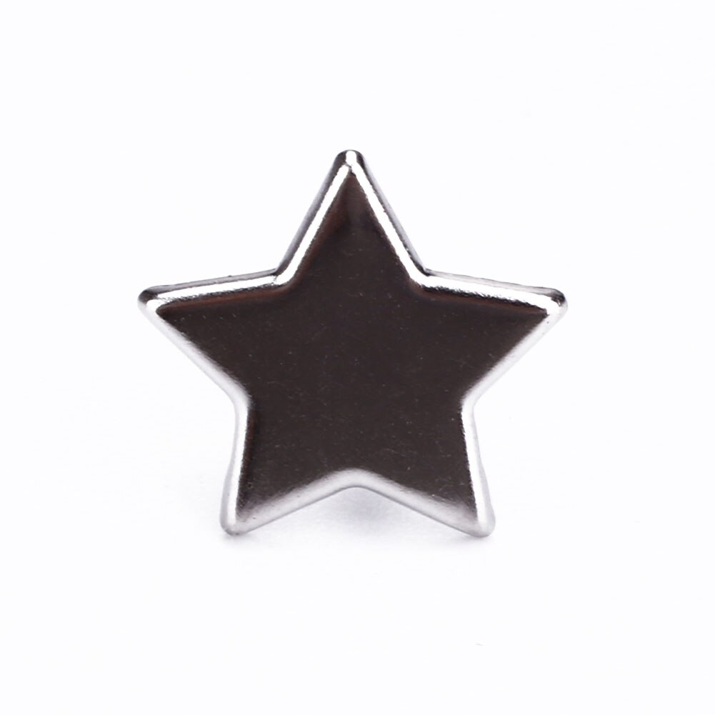 50 stk sølv stjerne brads scrapbooking udsmykning vedhæftet parisiennes scrapbog brads adornos de metal para scrapbog