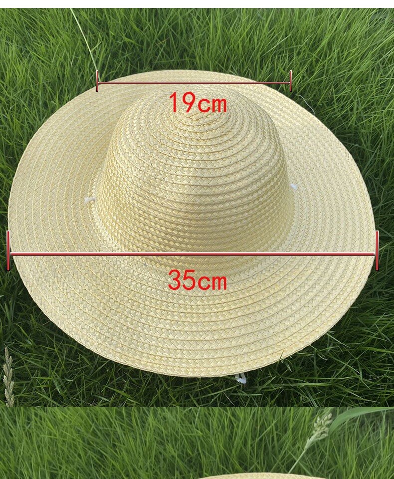 sztuczny jedwab słomkowy kapelusz żeńnarty parasolka altanka dzień rolnicy plaża lato dzieci krem robić opalania budowa duży brzeg mężczyzna słońce ogród kapelusz: 35CM