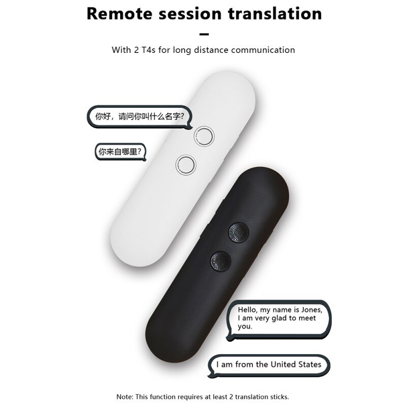 Deux voies facile Trans traducteur de langue vocale intelligent Portable Bluetooth 5.0 42 langues