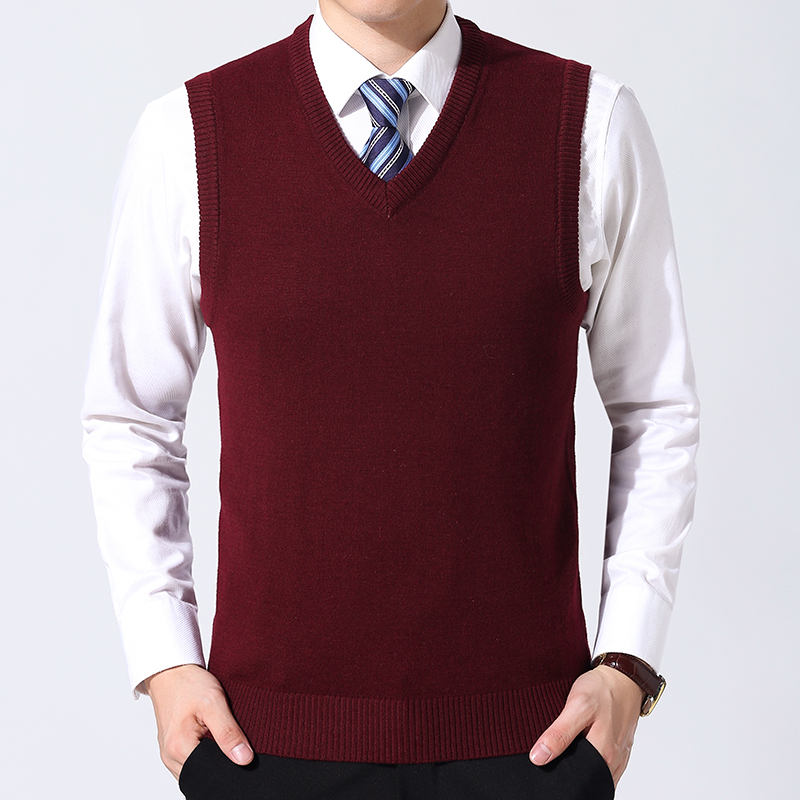 Lässige Pulloverweste für Herren, warm, bequem, Herbst- und Wintermode, Oberbekleidung