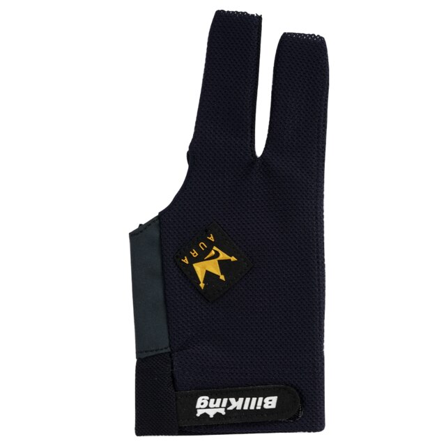 Billking – gant de billard coréen, 3 doigts, main gauche, pour la piscine, pour le Snooker, en maille, pour queue de poisson, accessoire: Black