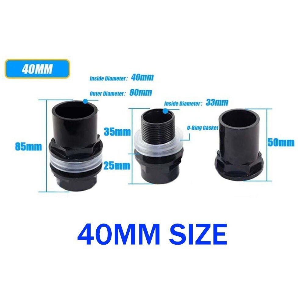 Aquarium Teich Fallrohr Biegen Schott Montage Anschluss Runde PVC Industrieller viel: 40mm