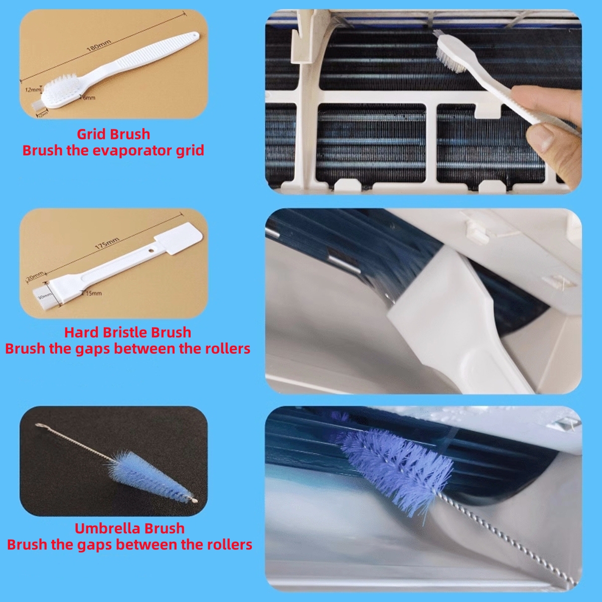 Kit de herramientas de limpieza de aire acondicionado colgante para el hogar 1-1,5 P 1,5-2P, cubiertas de limpieza impermeables de PVC, bolsas de protección contra el polvo, 6/10/12 Uds.