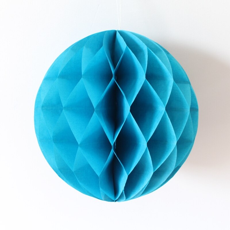 Pretty 10 Inch (25 cm) Tissue Paper Honeycomb Balls Flower Pastel Wedding Party Decor Birthday Baby Shower Decoration Supplies: Blue green