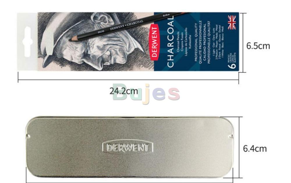 6pc/set Charcoal Sketch Pencil lapis de cor Charcoal Pen Student Art Sketch Painting Supply derwent Draw graphic pencil 0700838