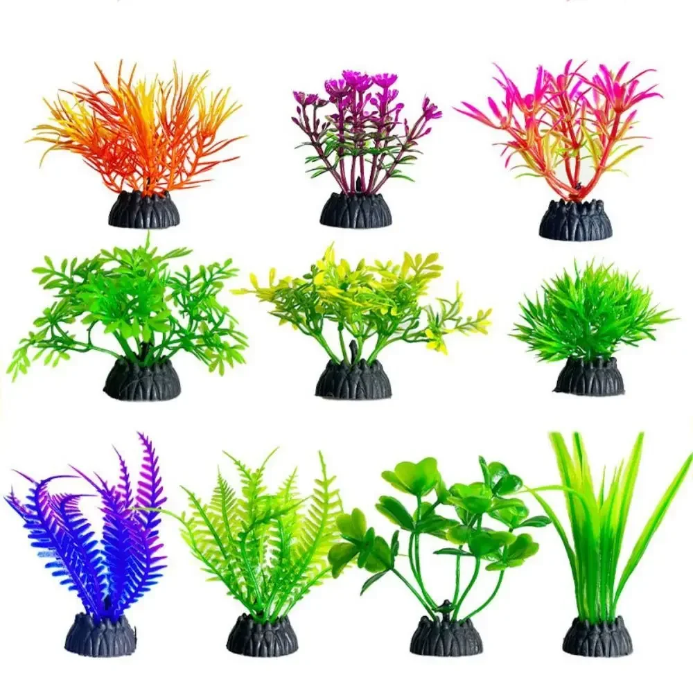 Aquário artificial decorativo pvc plantas aquáticas simulação água ervas daninhas ornamento tanque de peixes grama decoração acessórios