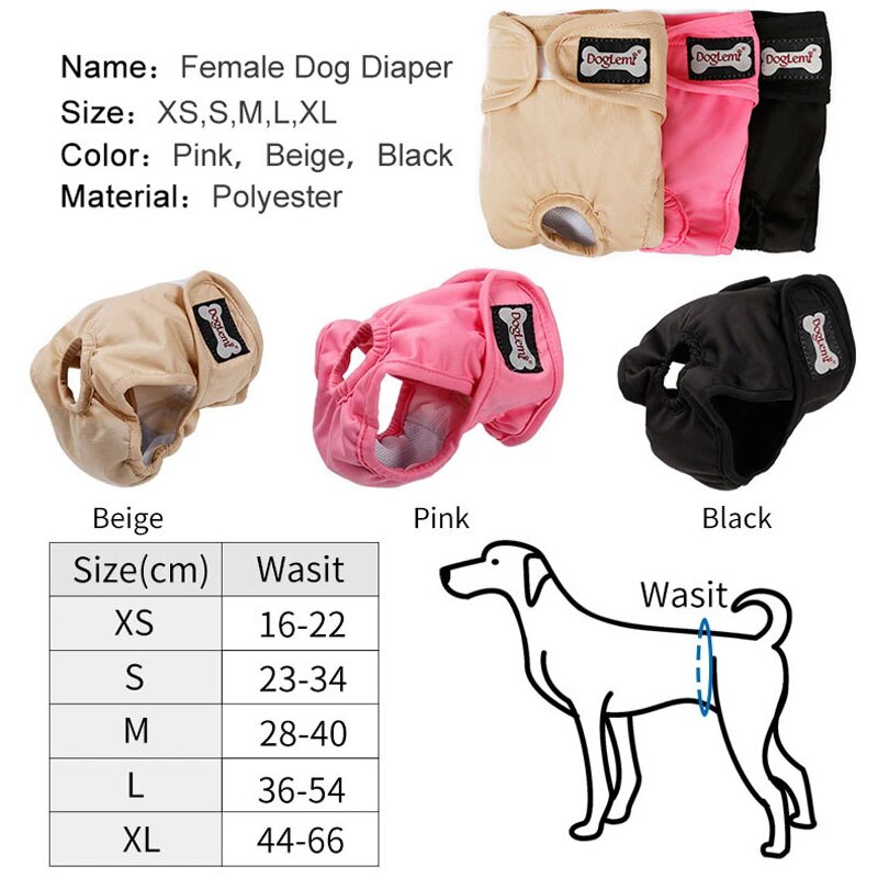 Wasbare luiers voor teefjes, ondergoed voor huisdieren, herbruikbare maandverbanden tegen intimidatie