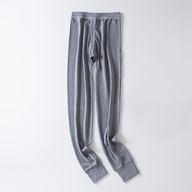 Pantalon Thermo en coton pour homme, sous-vêtements thermiques, respirant, hiver sous-vêtement thermique: Light Grey Men Pants / 2XL