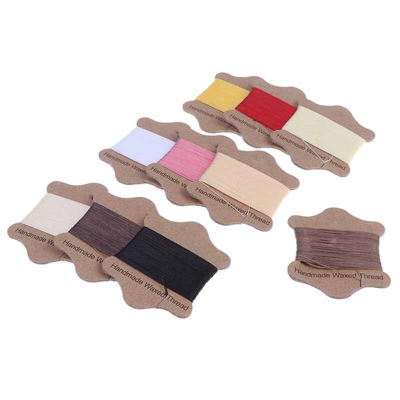 20 m/rollo hecho a mano encerados lisos coser cera línea Hilo costura a mano para DIY hilo para coser cuero herramienta de costura artesanal