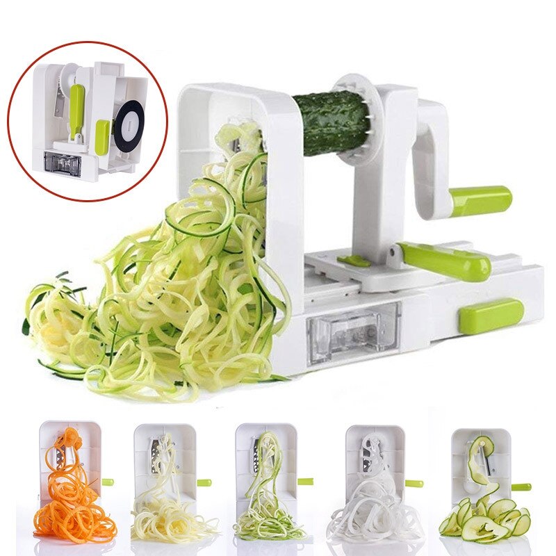 Spiralizer Groentesnijder Multifunctionele Rvs Cutter Fruit Aardappel Wortel Komkommer Maker Huishoudelijke Keuken Gadgets