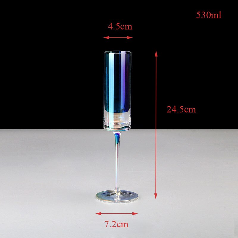 Lead free crystal glass cup handmade rainbow cup Cocktail glasses wine glass champagne glasses wedding glasses home decoration: A4  1pcs