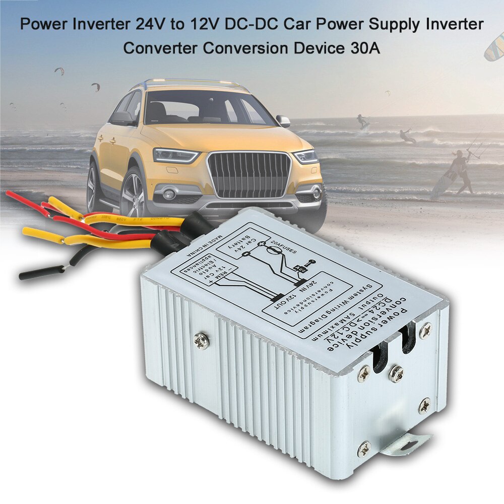 Omvormer 24 V naar 12 V DC-DC Auto Voeding Inverter Converter Conversie Apparaat 30A Auto Power Converter