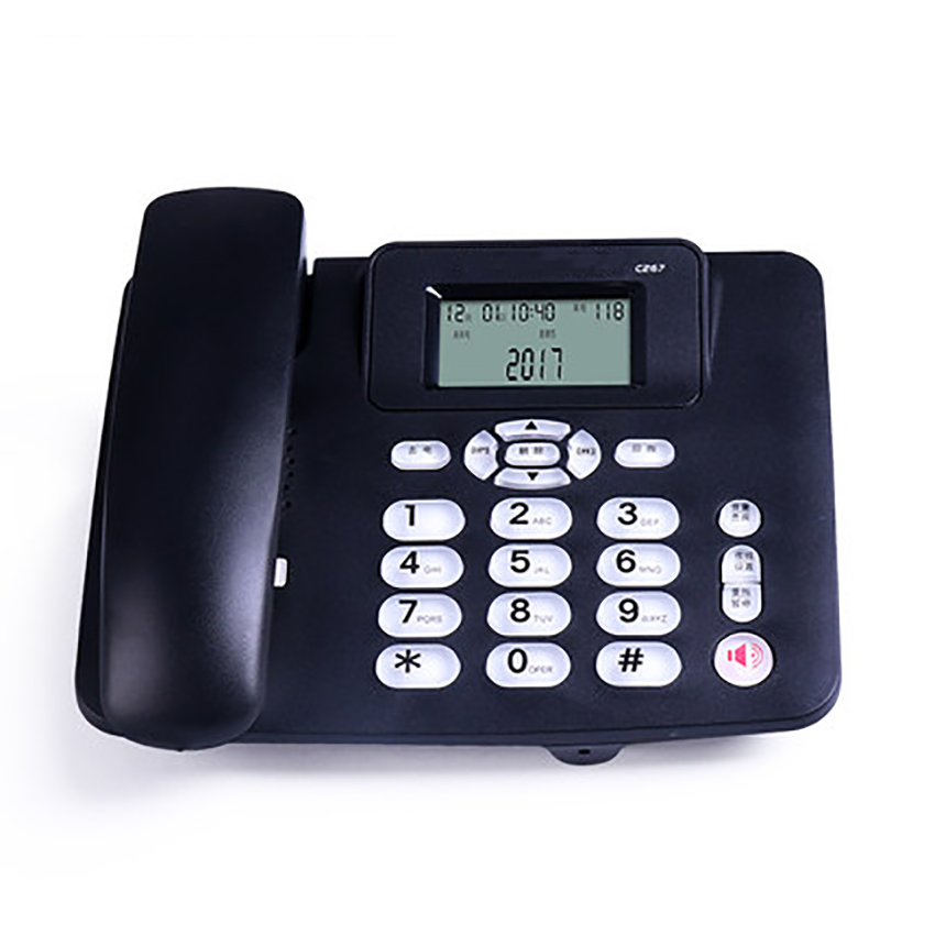 Téléphone fixe filaire avec haut-parleur, touche R, bouton lumineux, luminosité de police réglable, téléphone filaire à double Port pour le bureau et la maison