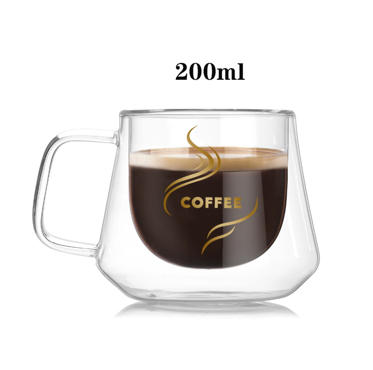Lille kaffekande i glas, moka husholdnings varmebestandig håndkaffe i rustfrit stål filter kaffekande, husholdnings køkkenudstyr: 1