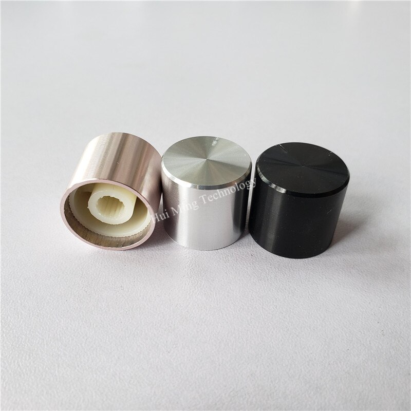 10Pcs Aluminium Kunststof Knop Potentiometer Knop 19*17*6Mm Chassis Volume Knop Switch Cap Plum Handvat knop Voor Hi-Fi Versterker