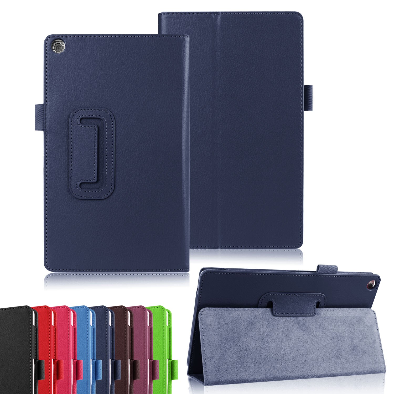Maymiky Litchi PU Leather Case for Asus Zenpad 8.0 Z380 Z380C Z380KL P024 Case Flip Stand Tablet Covers Case +Film+Stylus Pen