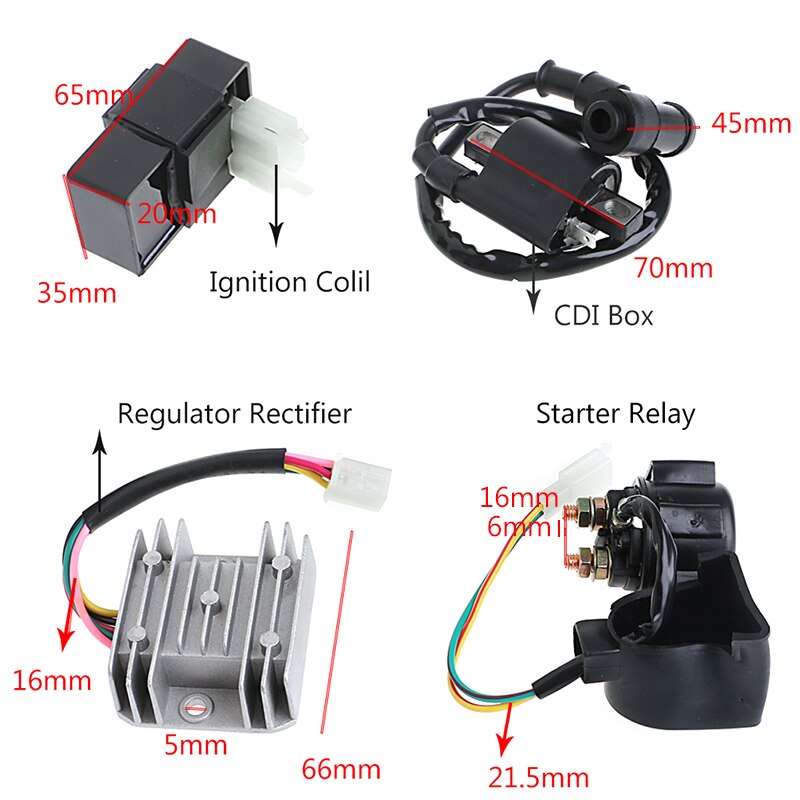 Regulator Rectifier Relay Ignition Coil Cdi For Chinese Atv Quad