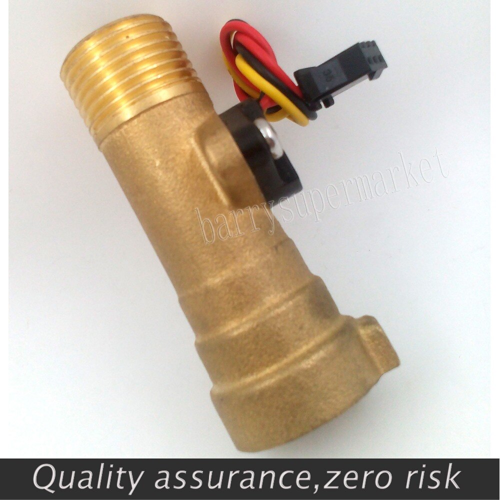 Electronic Flow Meter Electronic Flow Sensor 0.3-10L/M for solar water heater water flow meter G1/2 YF-B8 Magnetic valve