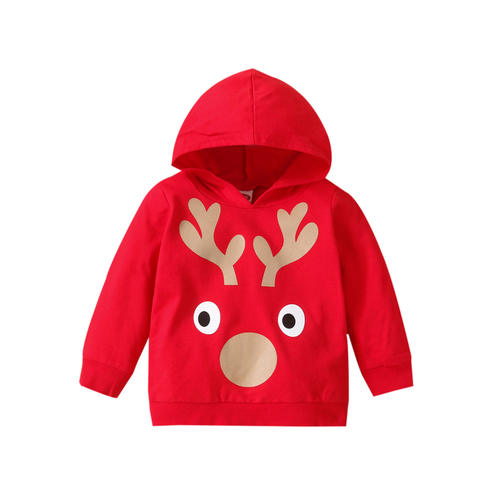 Pasgeboren Baby Meisjes Kleding Kerst Tops Kerstman Print Lange Mouwen Truien Hoodies Nieuw Rood Zwart: Rood / 90