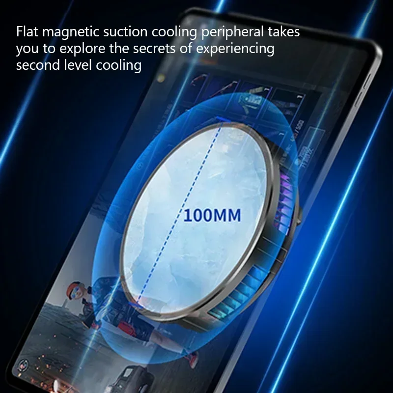 X42 PUBG Game Cooler Aluminum Alloy Semiconductor Magnetic Fast Cooling Fan Gaming Radiator for IPad Android Tablets Universal