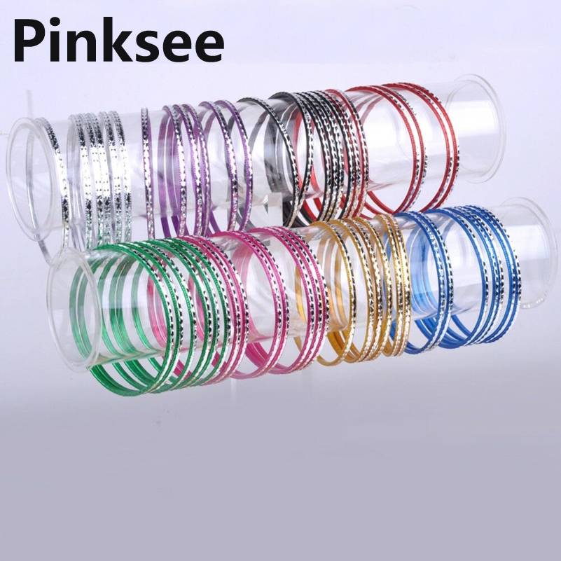 Pulsera 20 piezas con lazo de baile para mujer, pulsera delgada de aleación de aluminio cromática, brazalete artesanal de 6,5 MM