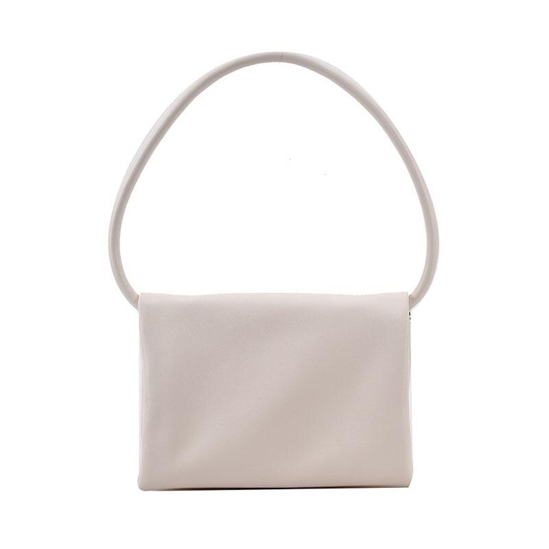 Candy Colors Armpit Shoulder Bags for Women Solid Color Soft Pu Leather Women's Handbag Travel Tote