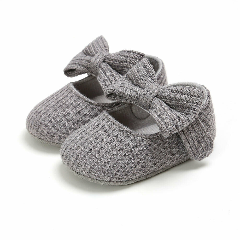 Toddler Baby Sneakers Princess Shoes Kids Children Girl Casual Shoes Spring Knit Sweat Breathable Princess Toddler Shoes: Gray / 13
