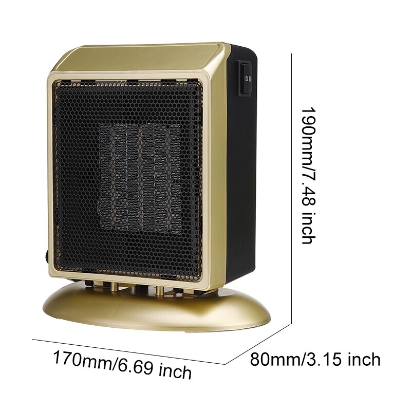 900W 2 Levels Adjustable Electric Winter Heater Fan Mini Over-heat Protection Space Warmer Heating Low Noise & No Radiation