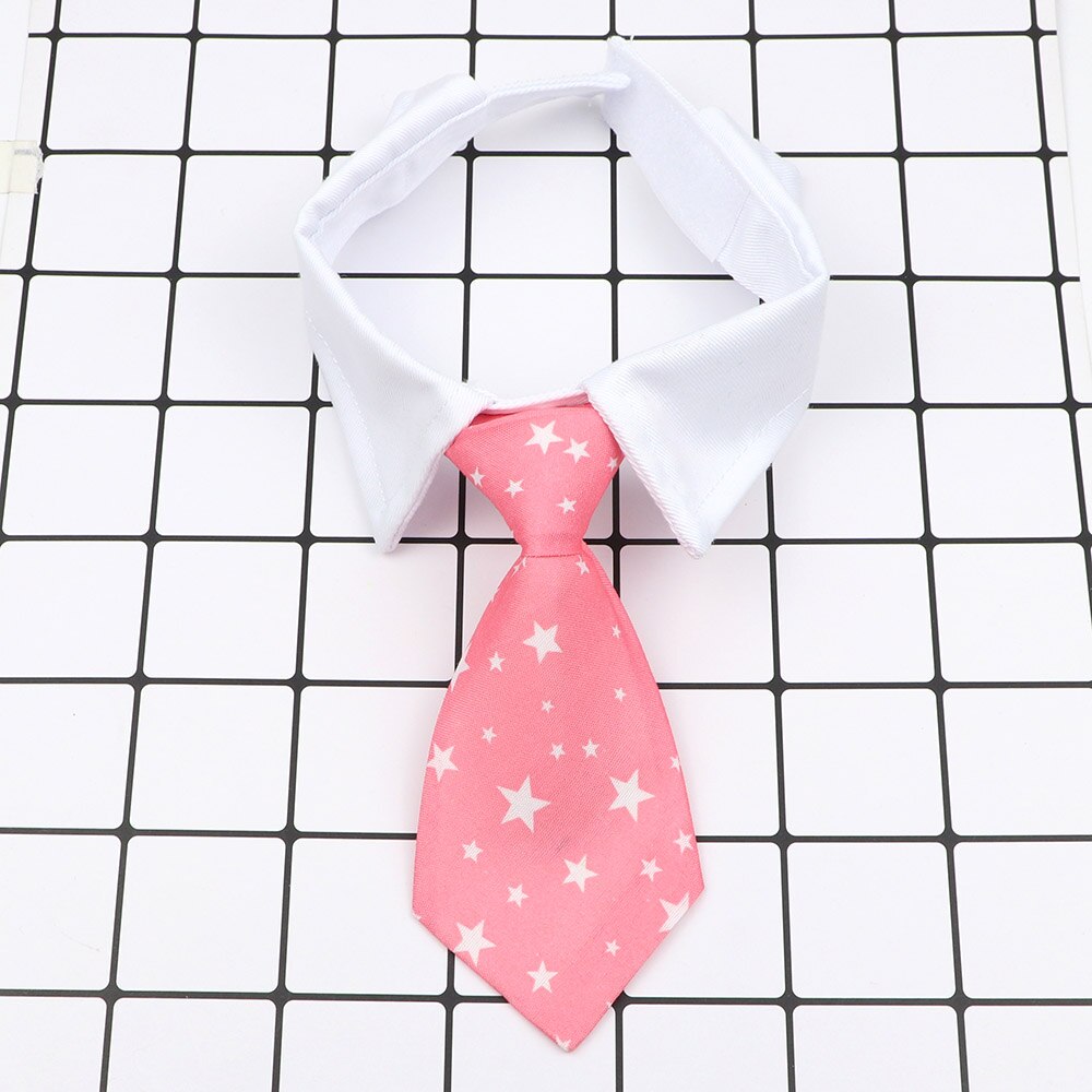 Petit noeud papillon rayé en coton, Animal à la , mignon petit col de chemise, accessoires fantaisie pour chien et chat, nouveauté ajustable, soirée, Cavata: 16