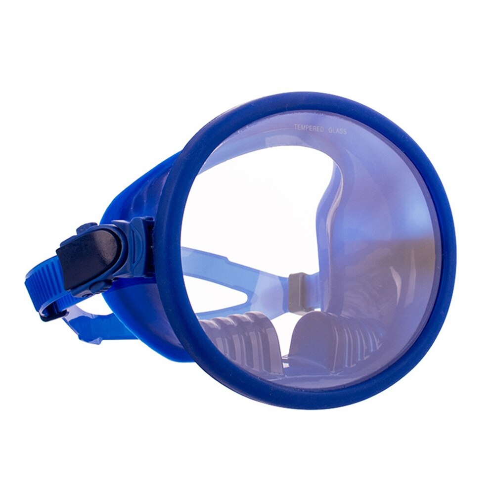 1PC Snorkeling Full Solid Diving Masks Anti Leak Full Snorkel Set 180 Panoramic View Classic Round Scuba: Blue