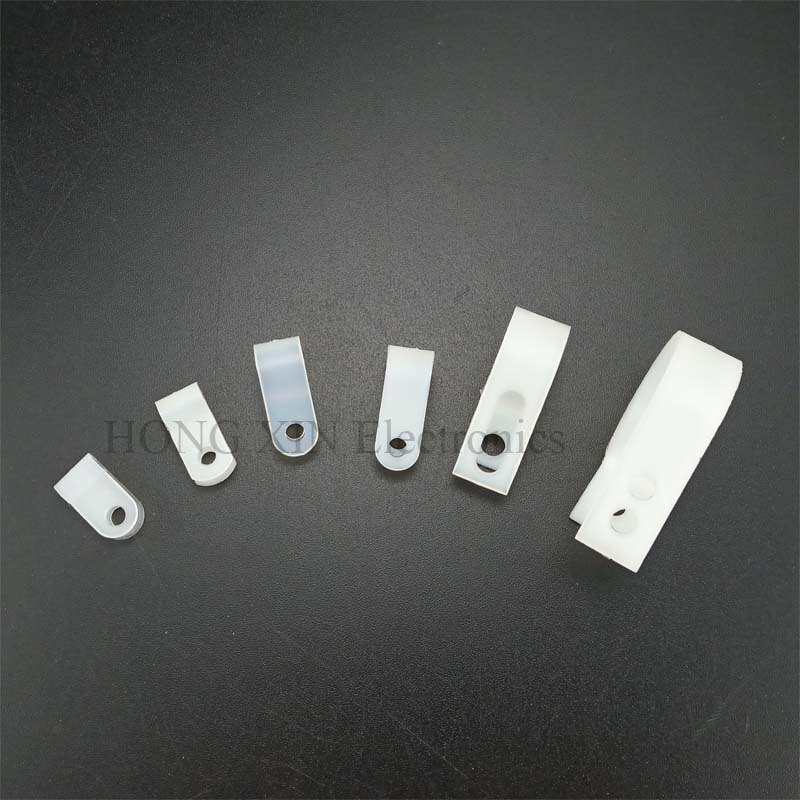 200 szt. Typ R nylonowe zaciski kablowe zapięcie plastikowy zacisk kabla zacisk węża typ P zaciski zacisk kabla zacisk kabla