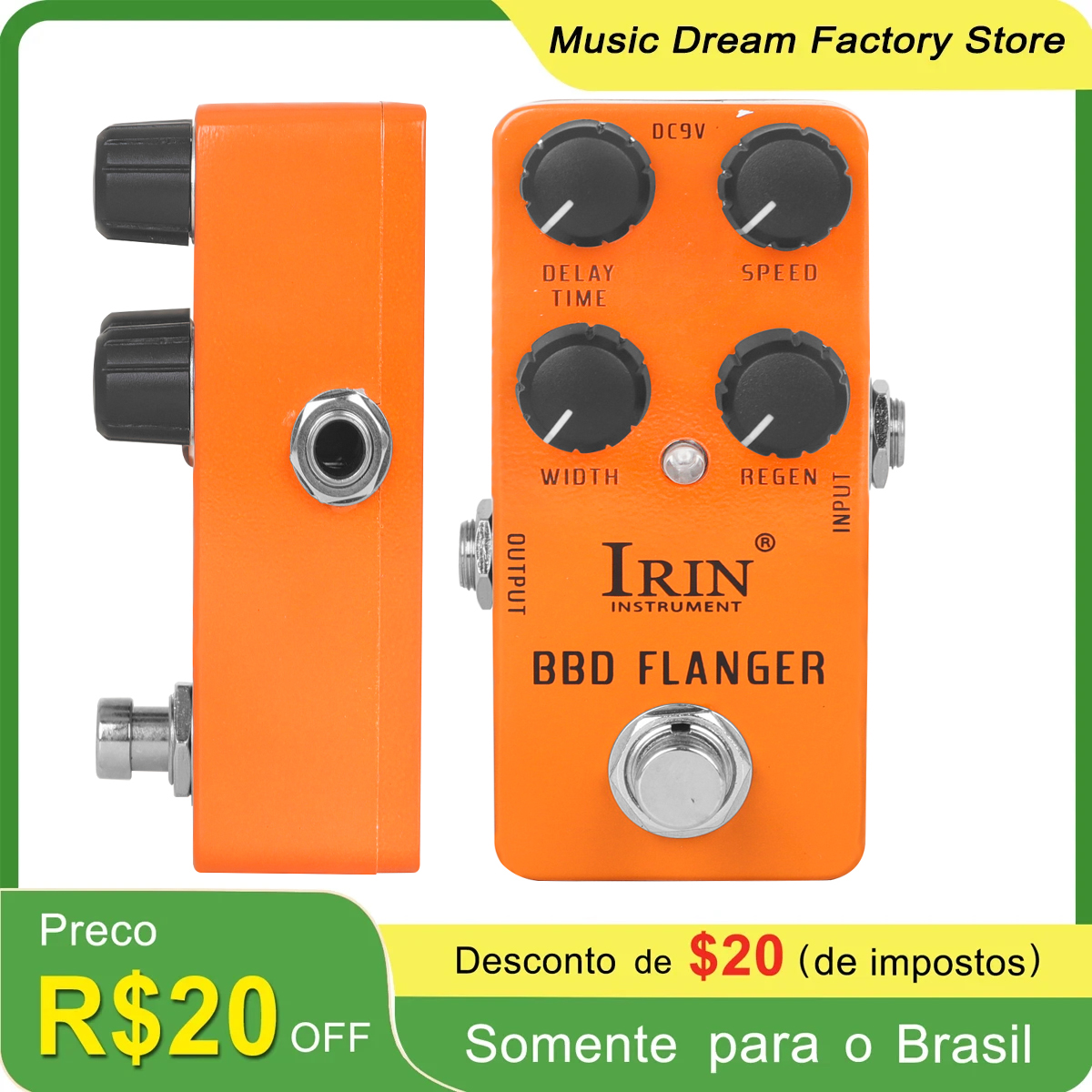 Pedales de efectos de guitarra serie IRIN RS, Pedal de efectos de guitarra eléctrica de aleación de aluminio, accesorios de guitarra para instrumentos de cuerda: Azul marino