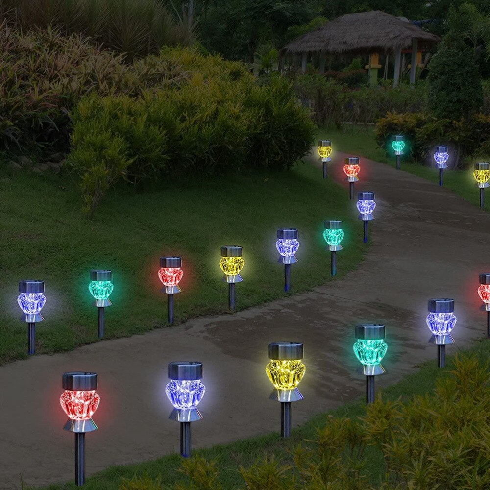 1 set tuinverlichting, gazonverlichting, led-verlichting, buitenverlichting op zonne-energie