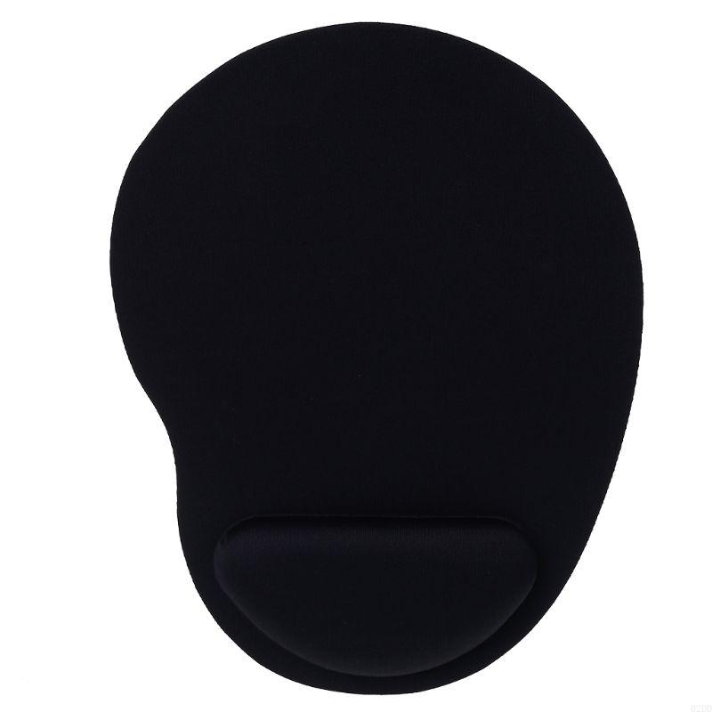 02DD Ergonomic Mouse Pad with Wrist Support, Gaming Mouse Mat with Gel Wrist Rest, Easy Typing & Pain Relief for Home Office: black