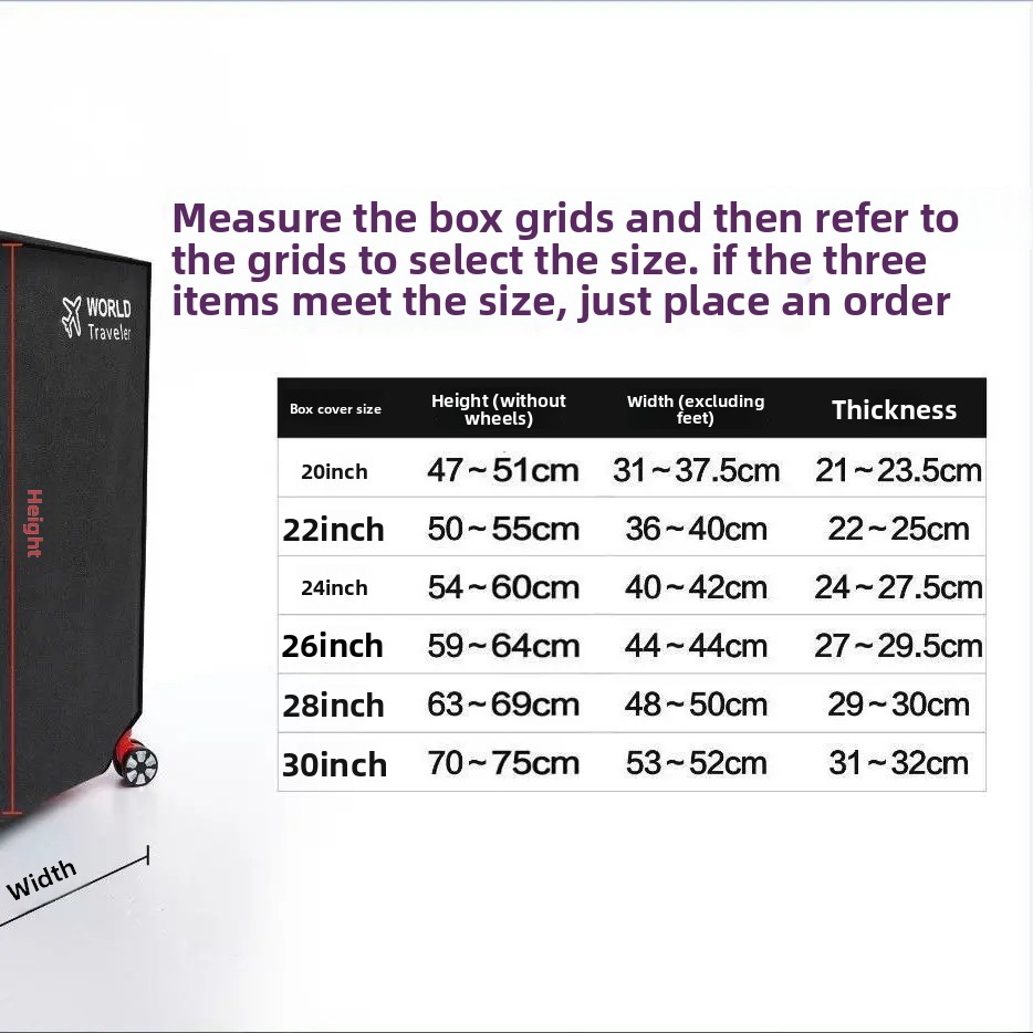 Waterproof Dustproof Luggage Cover Protection Suitcase Travel Carry-On Bag Storage Scratch-Resistant Bag Cover