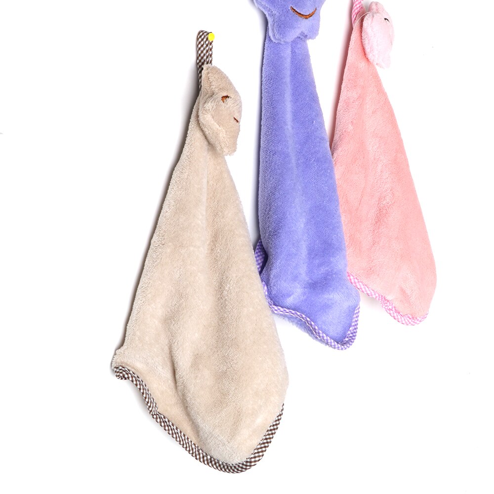 HOOMIN suspendus essuie-mains torchons corail velours mignon étoile cuisine tissu pas de peluches sourire visage Absorption d'eau