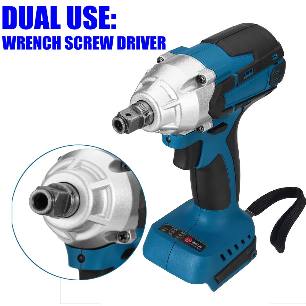 2-in-1 Electric Brushless Impact Wrench 18V 588 Nm screwdriver 1/2 Socket Wrench Drill Driver Power Tool For Makita Battery