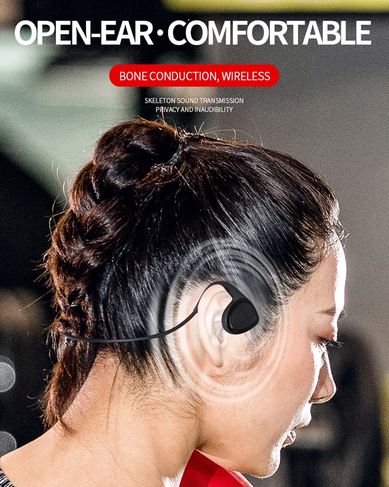 R11 Hoofdtelefoon Bluetooth 5.0 Beengeleiding Headsets Draadloze Sport Oordopjes Mic Handsfree Ondersteuning