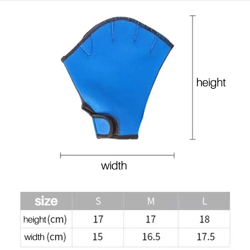 Fingerless Webbed Water Resistance Diving Hand Web Swim Gloves Swimming Accessories ​For Sports Entertainment Swim Sport Deporte