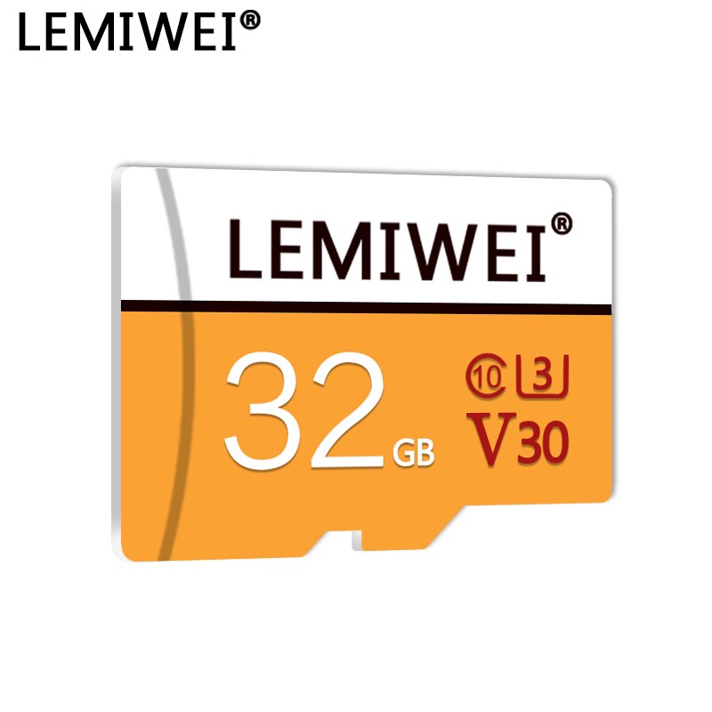 LEMIWEI Memory Card 64GB 32GB 16GB V30 U3 High Speed Class 10 UHS-I TF Flash Card 8GB V10 U1 For Smartphone PC