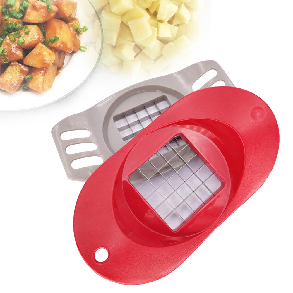 Fruit Rvs Dunschiller Franse Fry Potato Chip Cutter Groente Thuis Messen Koken Schoon Vierkant Rooster Tool Keuken