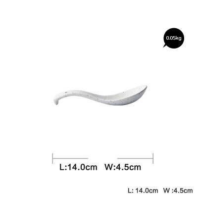KINGLANG-plato de comida occidental de cerámica japonesa, plato de carne, tazón de arroz para el hogar, cuchara pequeña, plato de salsa, plato de Pasta y fideos, 1 ud.: spoon