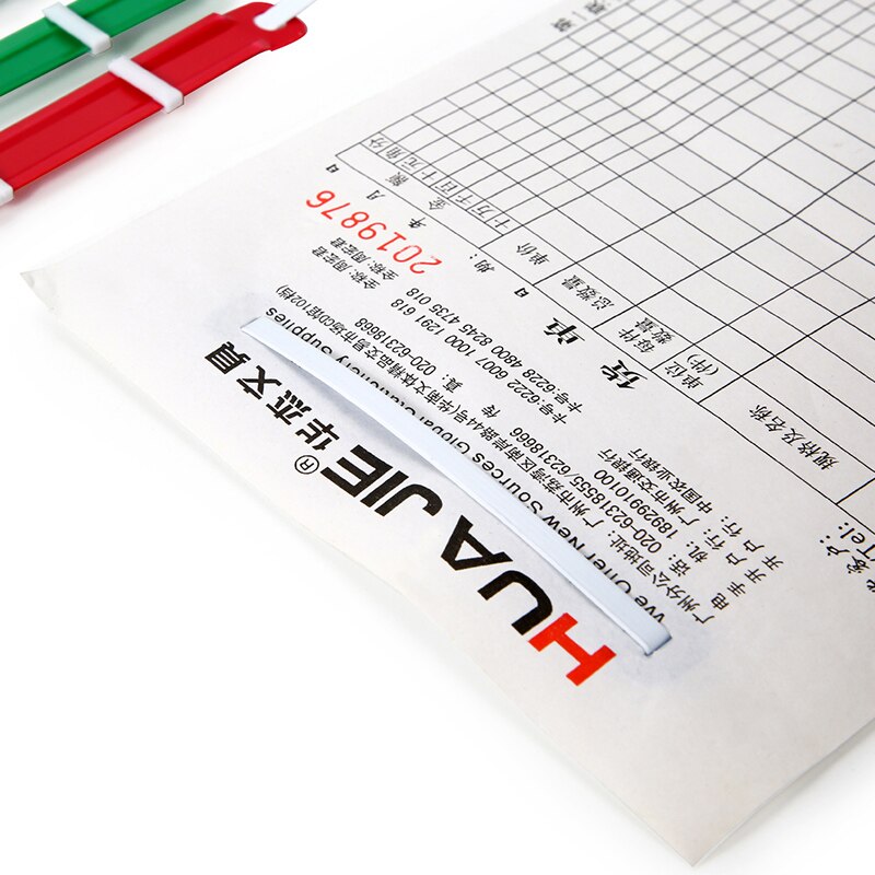 Plastic Metal Loose-leaf Binding Clip 50Pcs 2 Holes Paper Fasteners Office Binding Combs & Spines Office Binding Supplies H1011