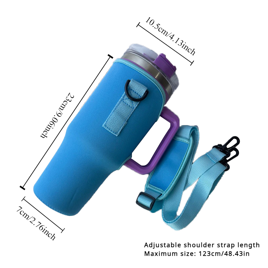30/40 oz.  nonpareil muggfodral för stanley quencher muggfodral med justerbar axelrem sugrörshållare för vattenflaska
