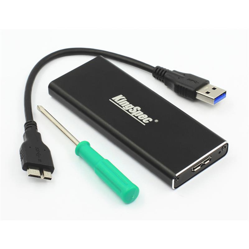 KingSpec M.2 NGFF (segnale SATA) 22*42 22*80 SSD a USB 3.0 Caddy contenitore HDD esterno adattatore per disco rigido HD adatto per presa chiave B M