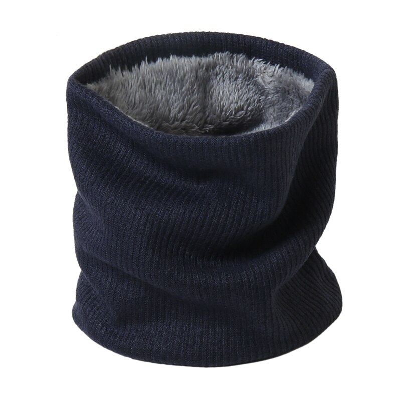 hiver femmes écharpe tricot foulard dame foulards anneau femme foulard cachemire imitation peluche hommes masque col écharpes: Navy bule