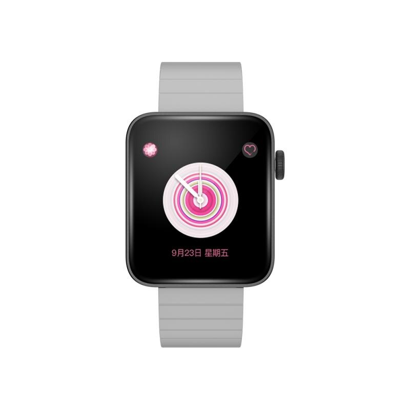 P88 Smart Horloge Bluetooth Call Armband Custom Dial Hartslag Bloeddruk Bloed Zuurstof Monitoring IPX67 Waterdicht Stappenteller: Light Grey