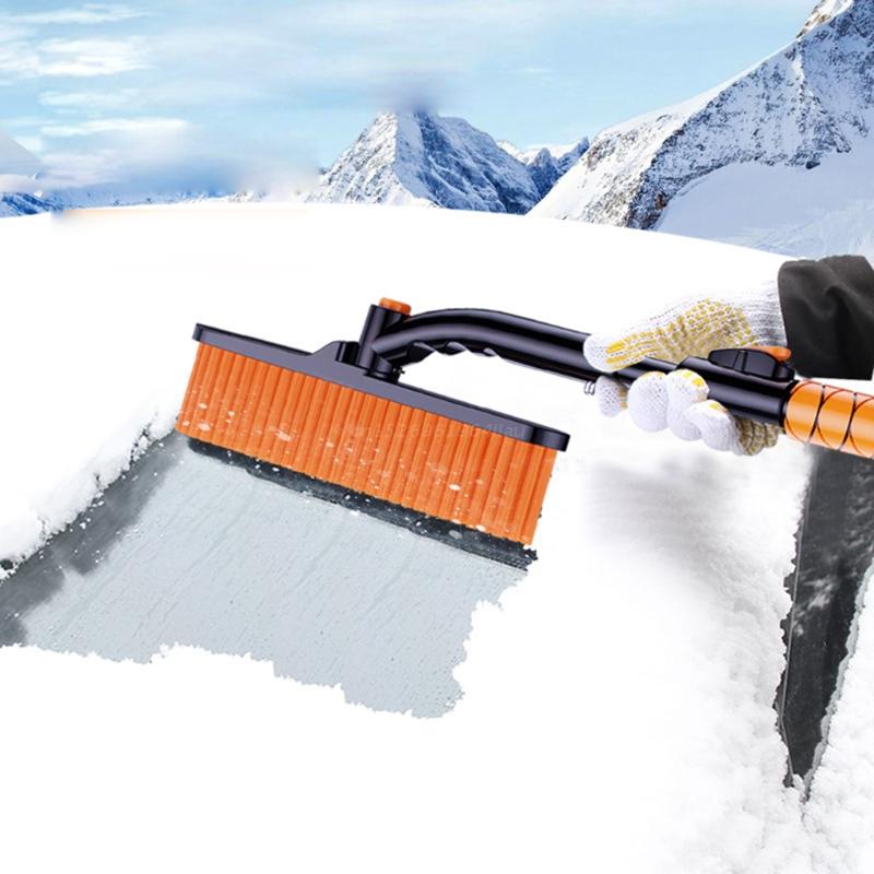 Rascador de hielo para parabrisas, cepillo de vidrio de limpieza rápida, eliminador de nieve para ventana de coche, depurador de hielo de plástico
