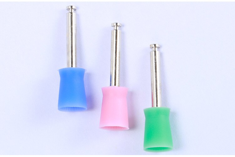 Borracha de silicone trava plana polimento polidor escovas copo de polimento descartável dentadura copos de polimento